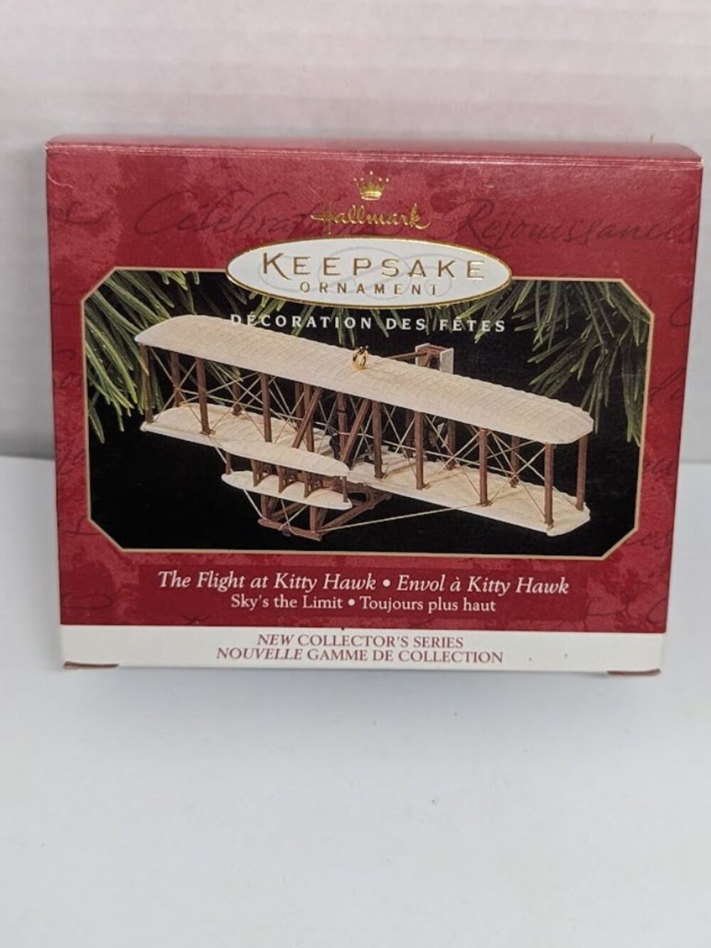 Hallmark 1997 The Flight at Kitty Hawk Skys The Limit Airplane Keepsake Ornament